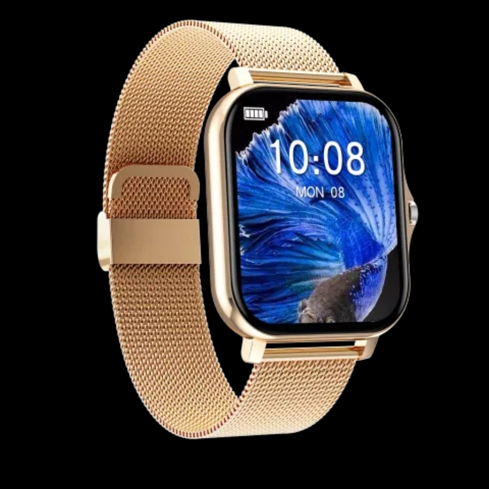 Brand New Bluetooth Smartwatch Yellow Stainless steel